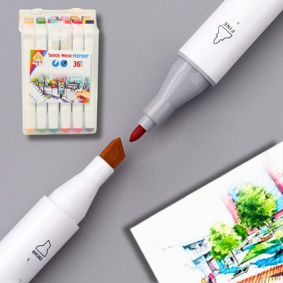 Touch Wool Marker – 36 PCS Set | KidsBestie