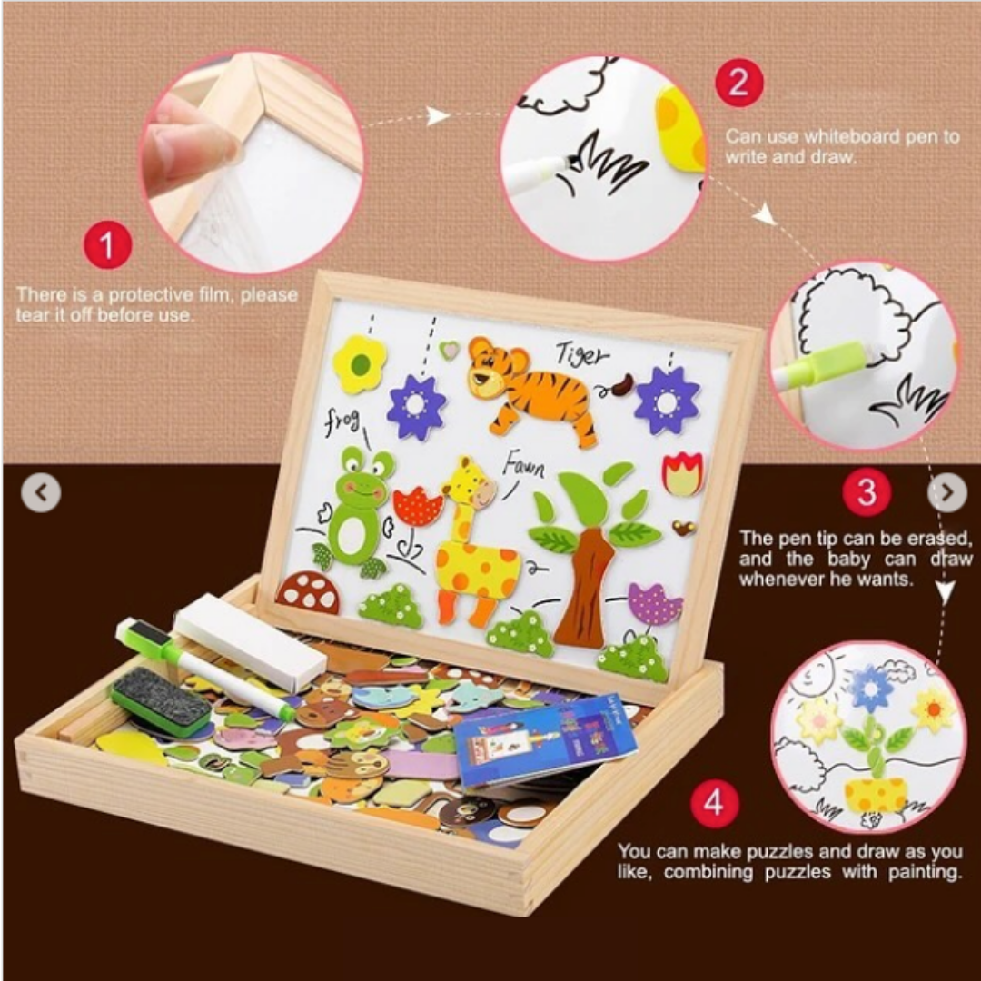 Animal Magnetic Puzzle – Learn, Match & Play | KidsBestie