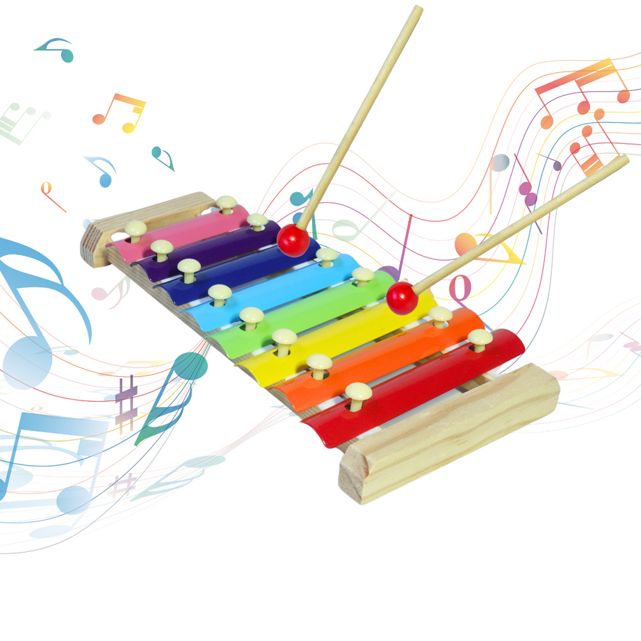 Wooden Xylophone Musical Toy 1,  with 8 Note, Multicolour, 3+, 1 Xylophone, 2 Sticks Brand