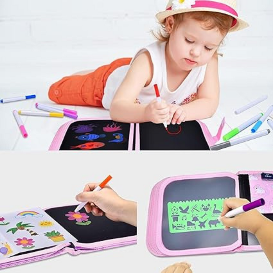 Set of 1 Plastic Reusable & Erasable Doodle Slate | Painting & Drawing Kit for Kids