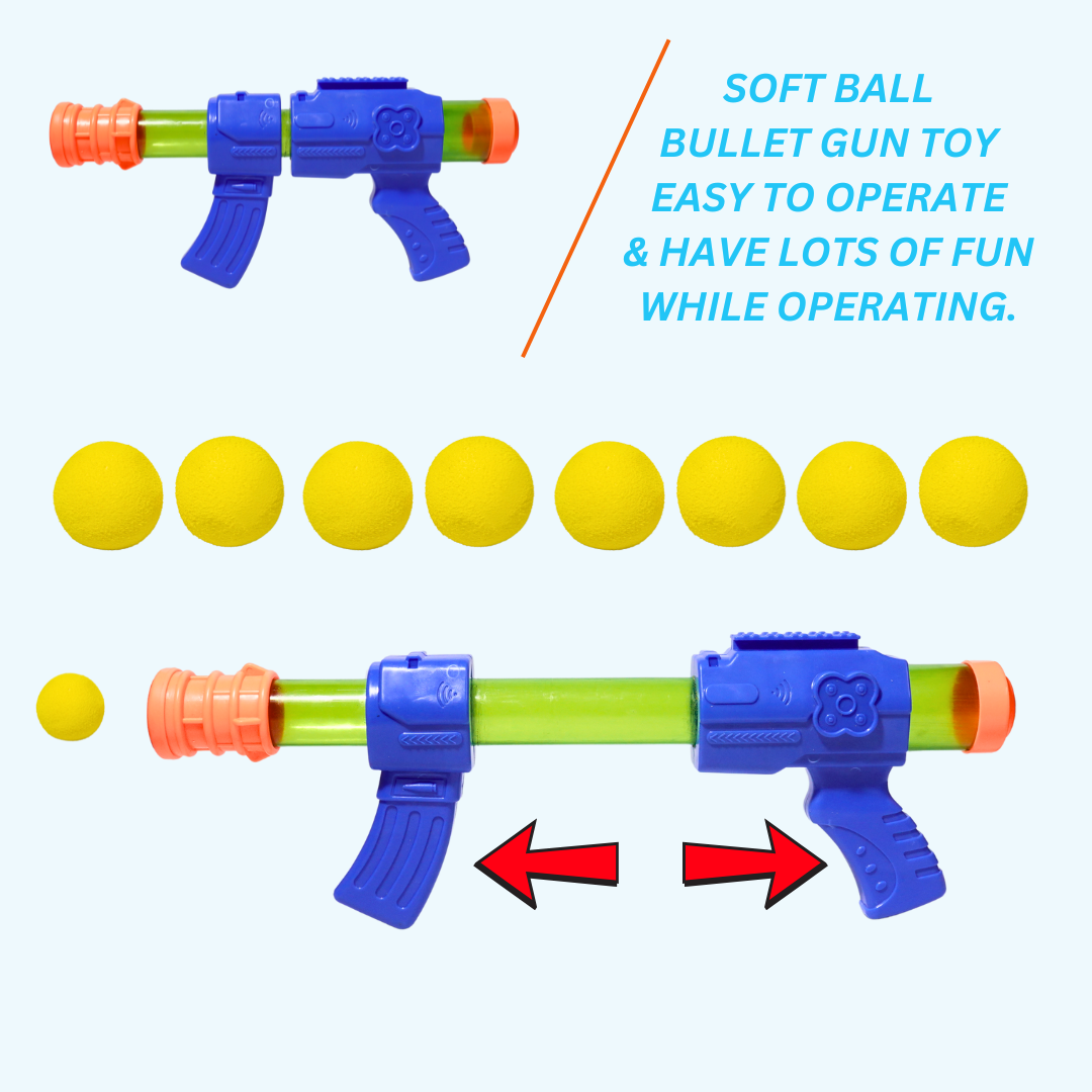 Air Pressure Gun, Soft Ball Air Shooting Gun for Kids
