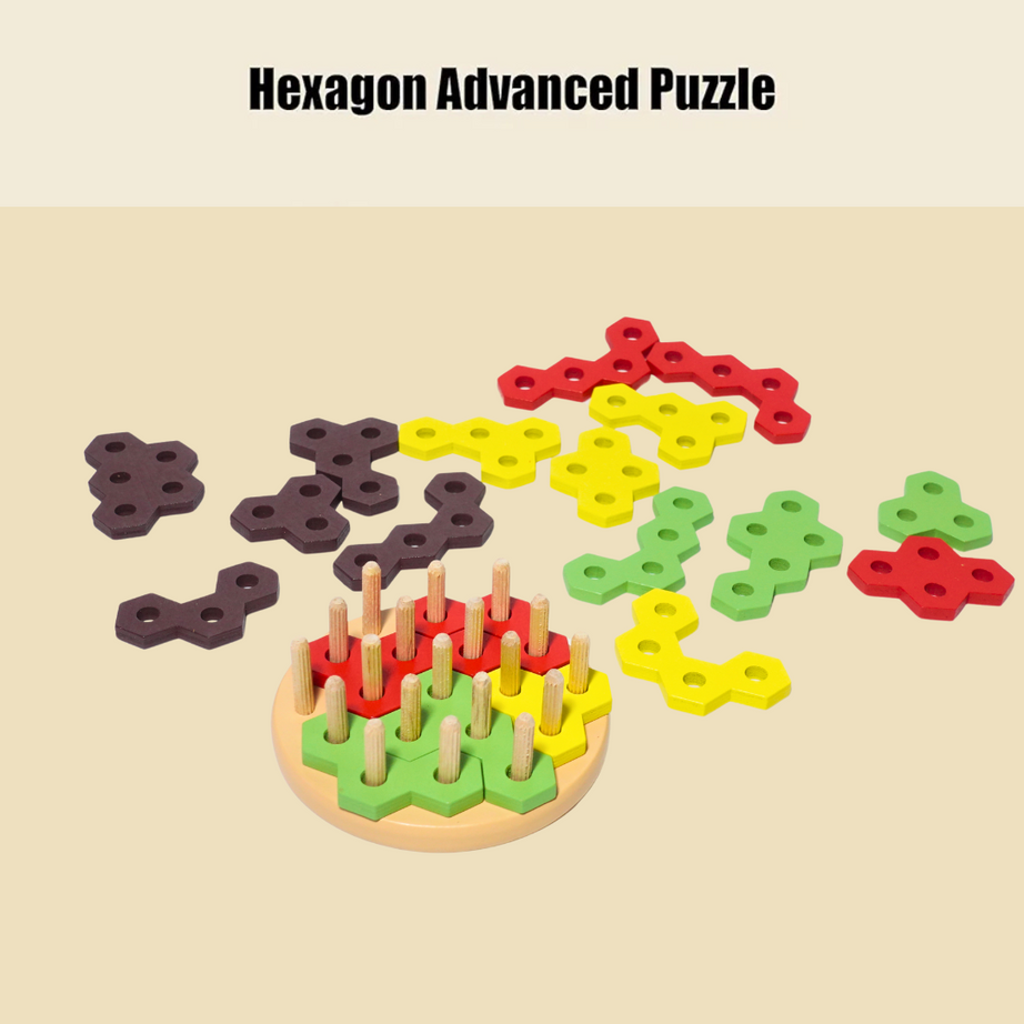 Hamburger Shape Sorter Column Puzzle Stacking Toy For Kids