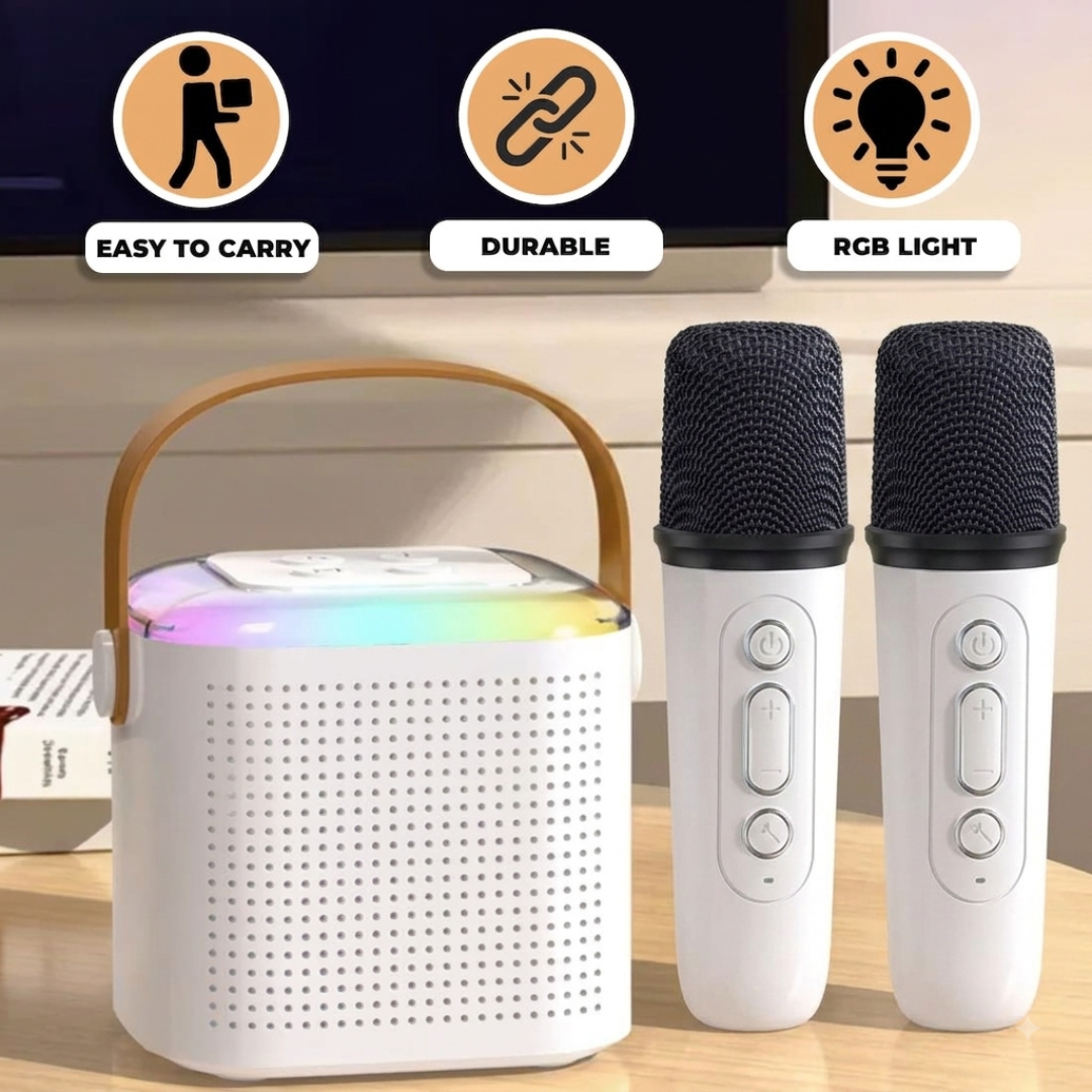 Wireless Mini Vocal Bluetooth Speaker with Mic, RGB Lights 10 W Bluetooth Speaker