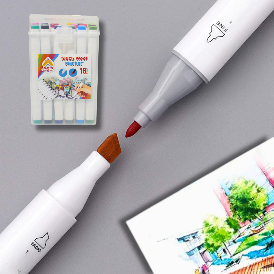 Touch Wool Marker – 18 PCS Set | KidsBestie
