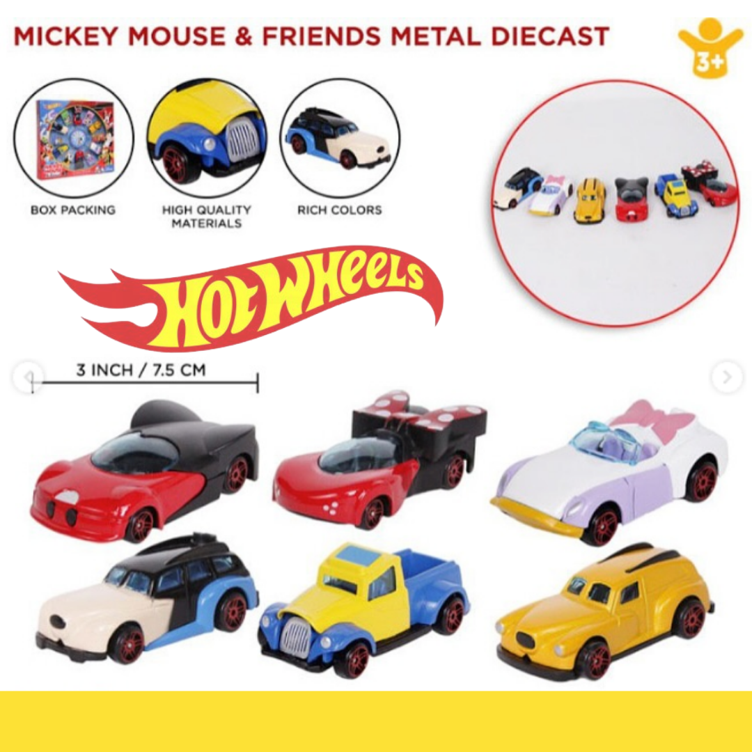 Mickey Mouse & Friends Hot Wheels Car Pack – Set of 12