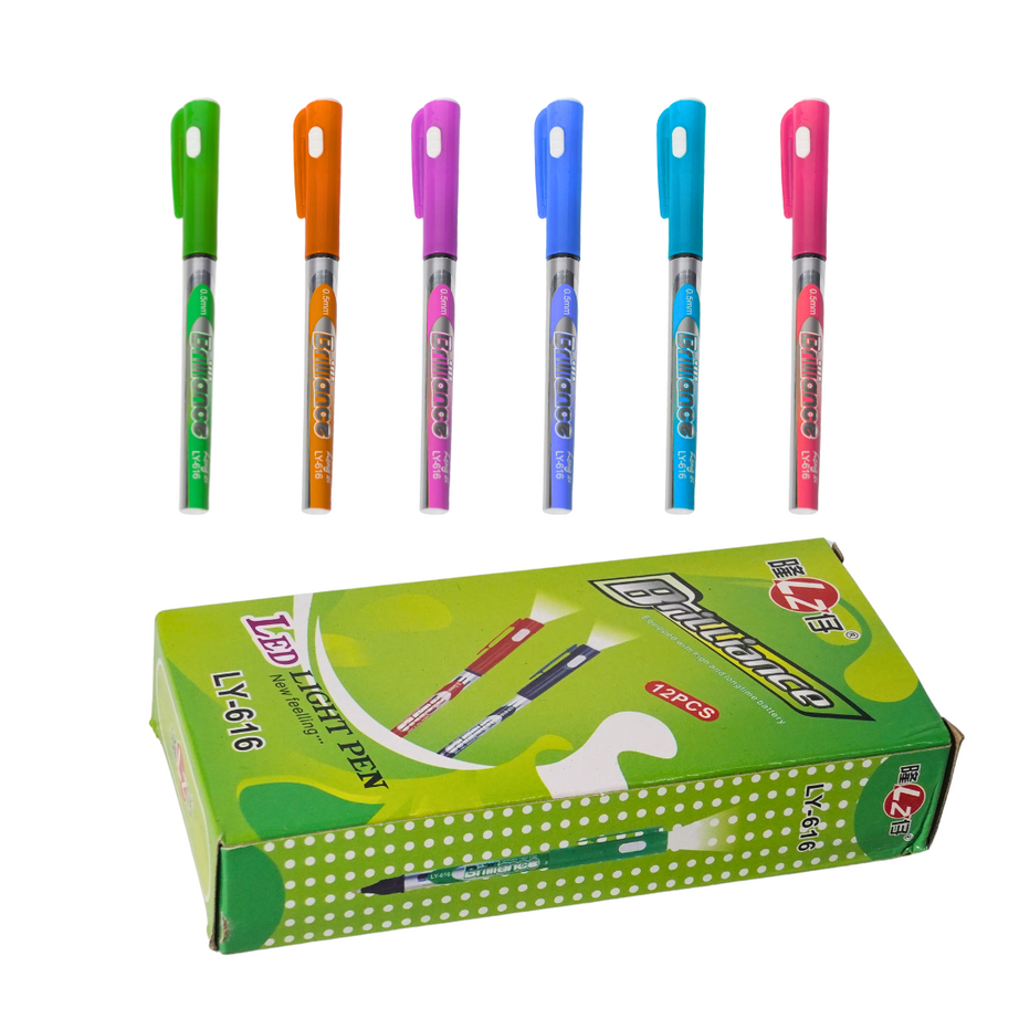 Brilliance LED Light Pen for Kids & Adults-Pack of 12 Pcs