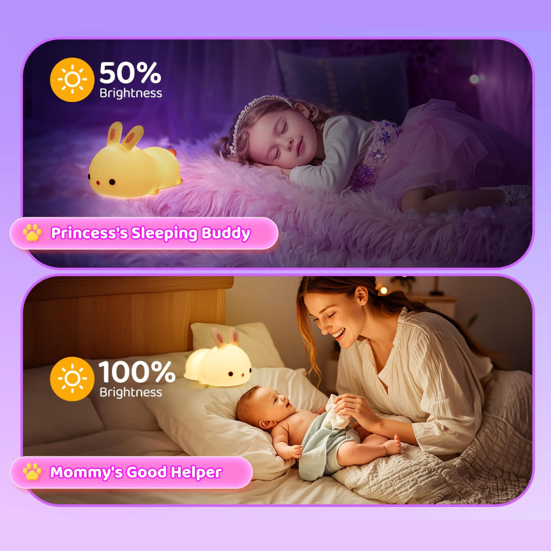 Sleeping Rabbit Night Lamp for Bedroom