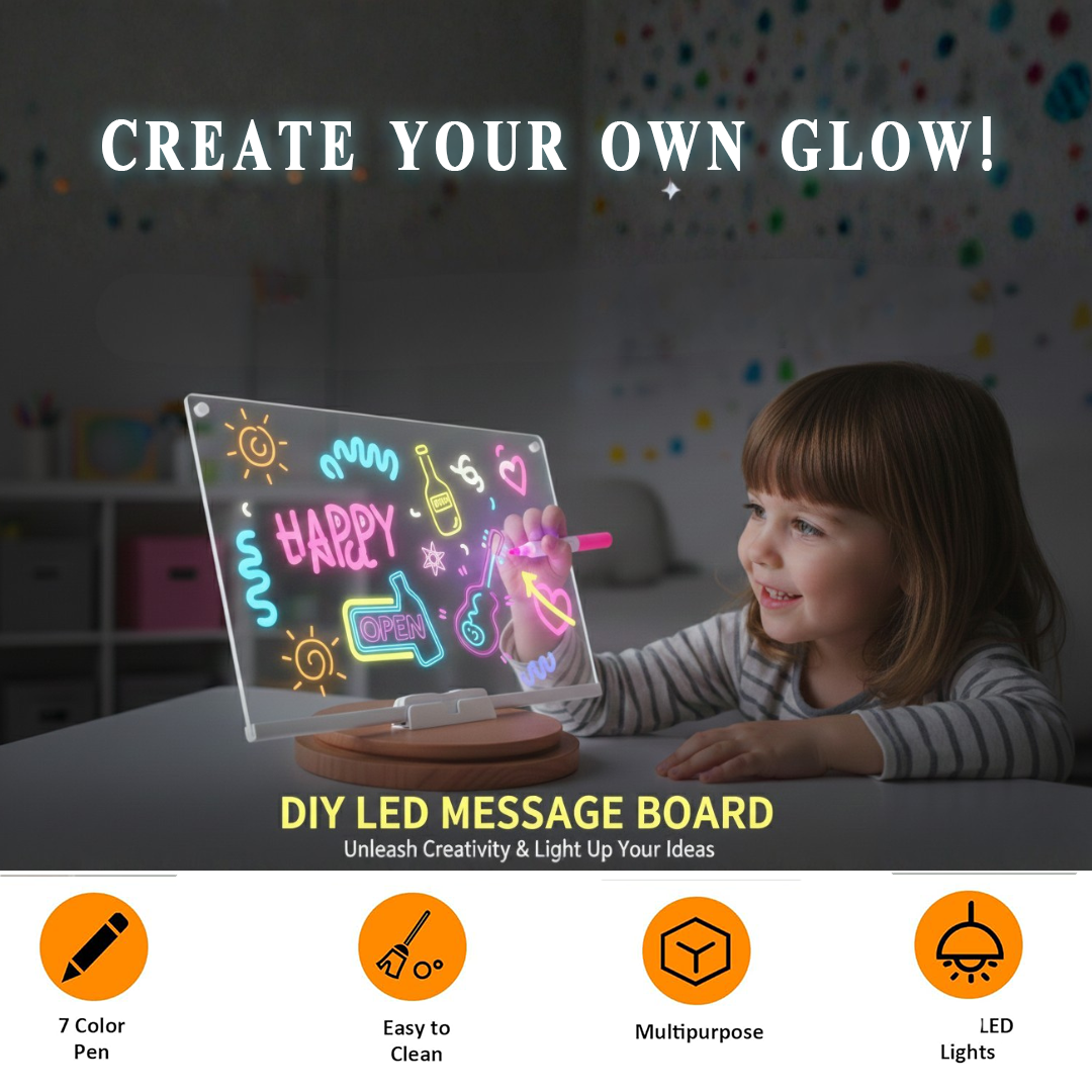 DIY LAMP with LED Message Board | KidsBestie