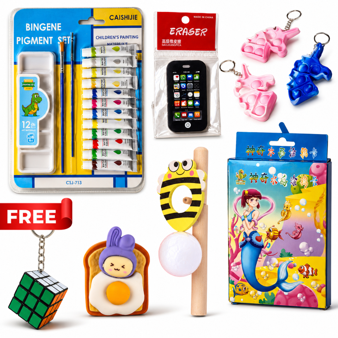 75+ Items KidsBestie Ultimate Toys, Games & Stationery Mega Combo Pack for Kids