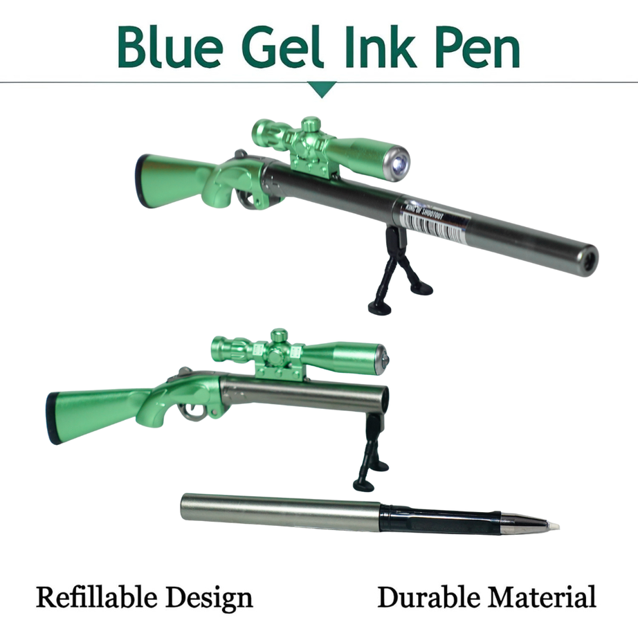 Pack of 1 Gun Pen with Torch | Multi-Function Pocket Penlight & Writing Tool