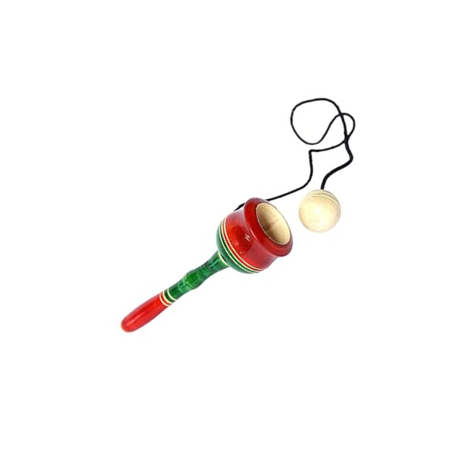 Combo of Cup and Ball, Hammer Peg and 4 Column Wooden Toys - Kidsbestie