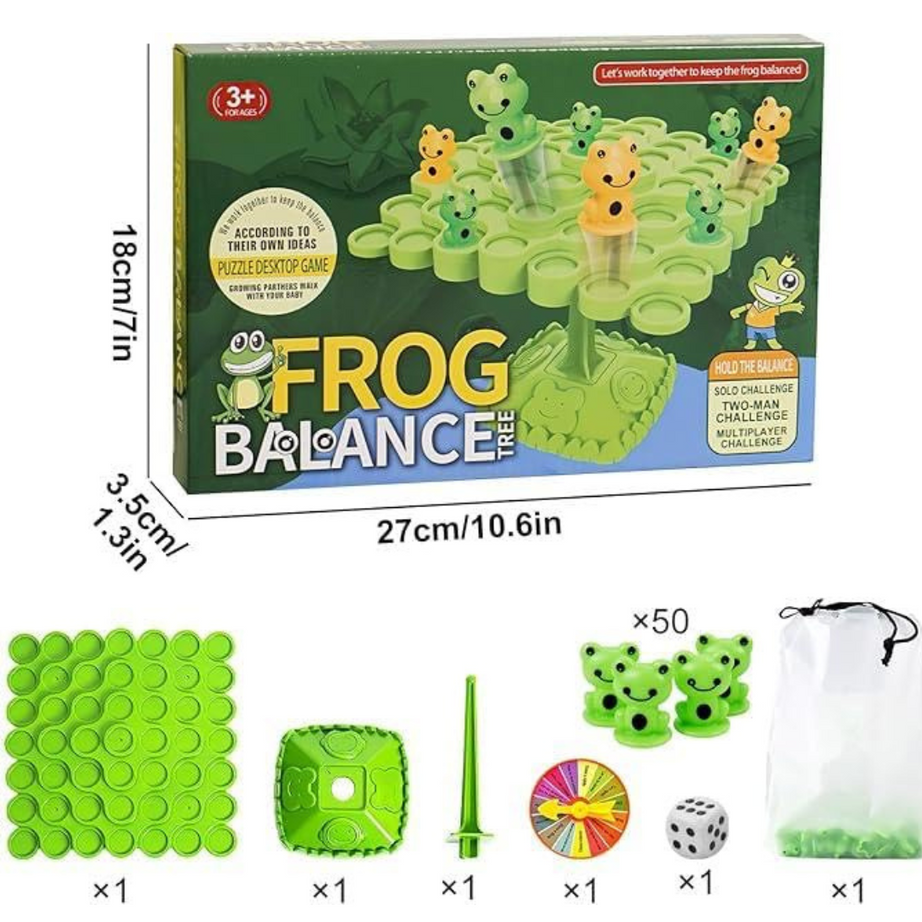 Frog Balance Game | Two-Player Montessori Balance Board Game