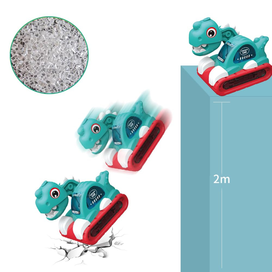 Dino JCB with Smoke | Light, Sound & Steam Excavator Toy | Action Construction Truck for Kids