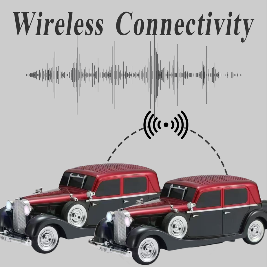 Music Car Speaker – Wireless Sound System with LED Lights(Random Colours)