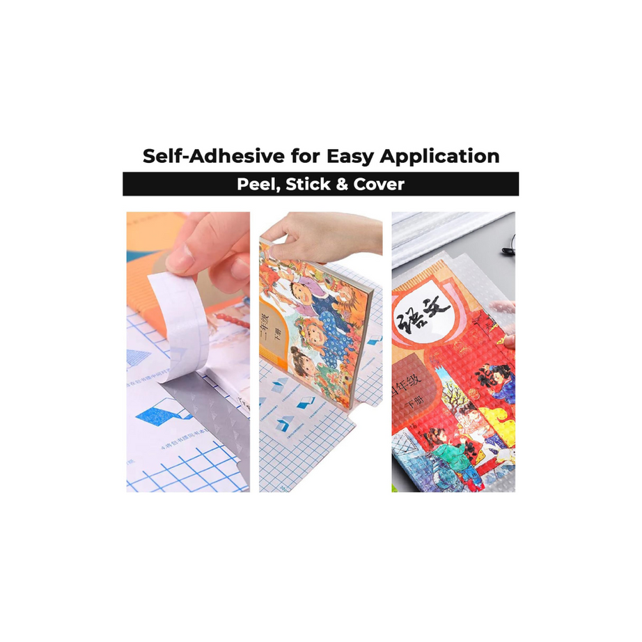 30 Pcs Self-Adhesive Book Cover Transparent Protective Sticker for School Notebooks | KidsBestie