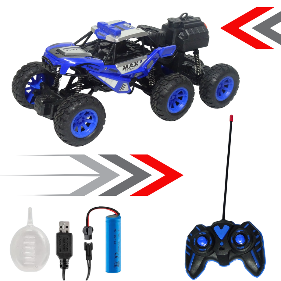 Spray Rock Crawler RC Car with 6 Wheels (Random Colours)