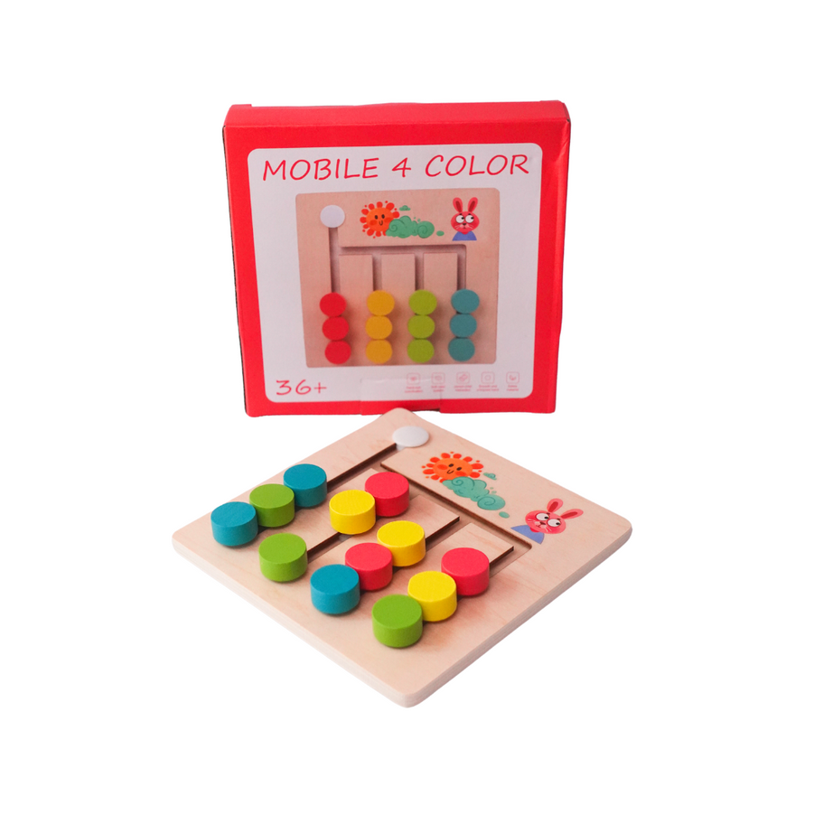 Wooden Mobile 4 Color match Toy for kids Age 3+