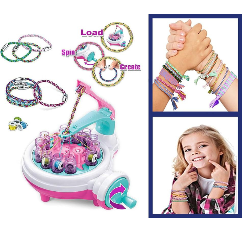 Bracelet Making Machine | DIY Jewelry Craft Kit for Kids | Creative Bead & Thread Bracelet Maker