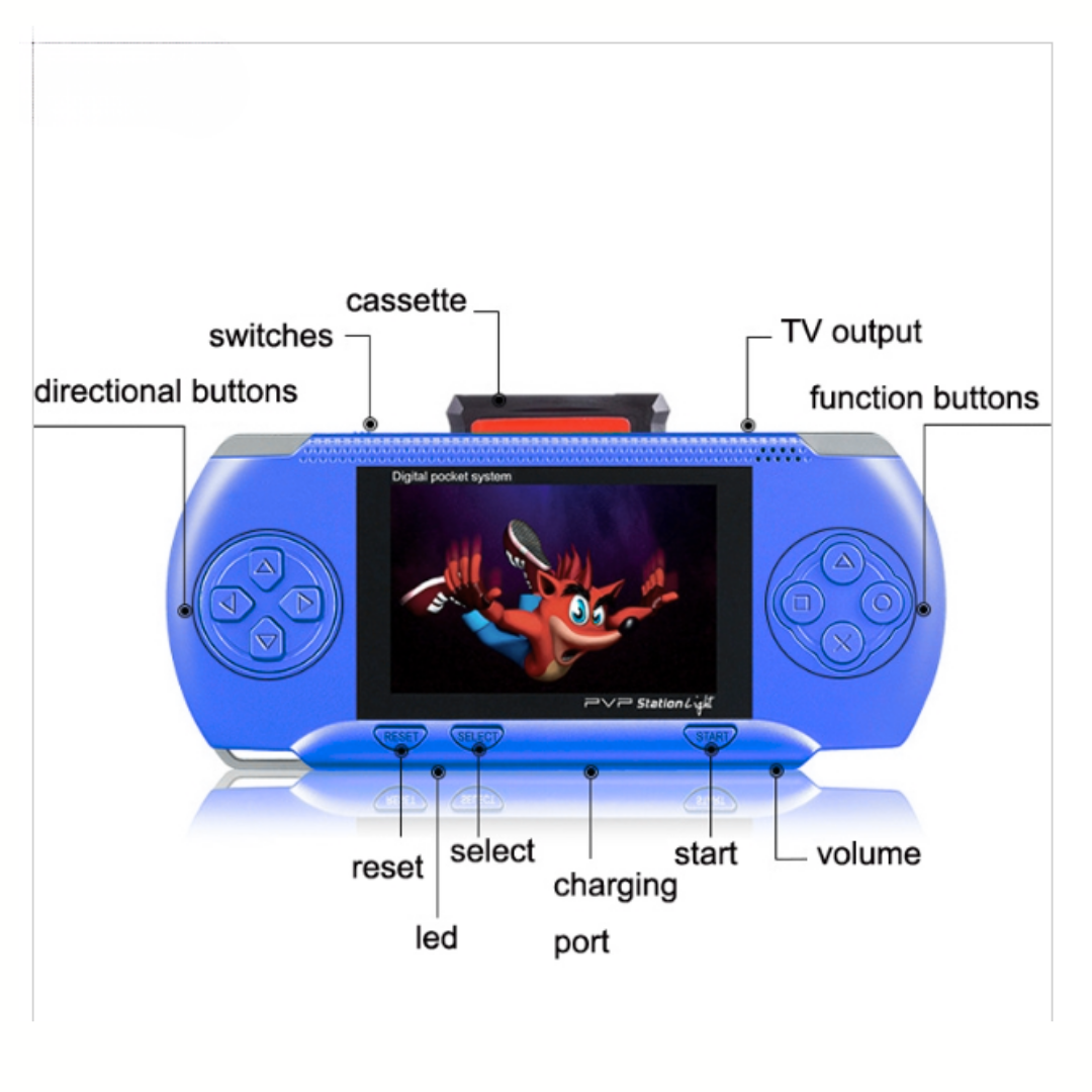 PVP Station Light 3000 | Handheld Video Game Console for Kids | Multiplayer Fun(Random Colours)