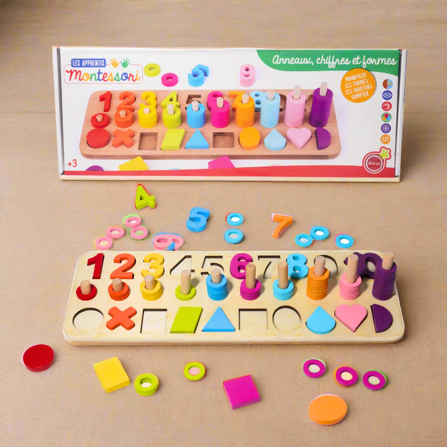 Kidsbestie-  3 in 1 montessori puzzle board