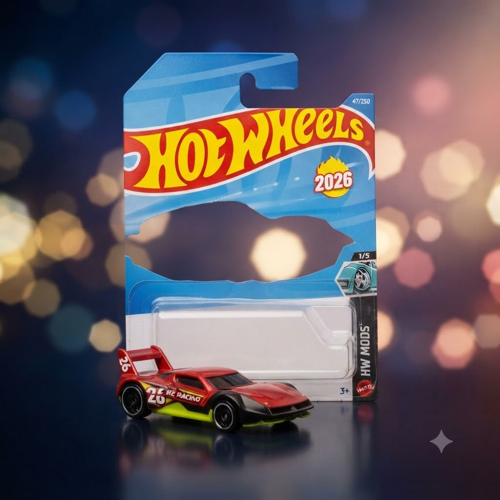 1+1 Hot Wheels Die-Cast Supercar Assortment: Bugatti Bolide & High-Tail Chaser Collectors Edition