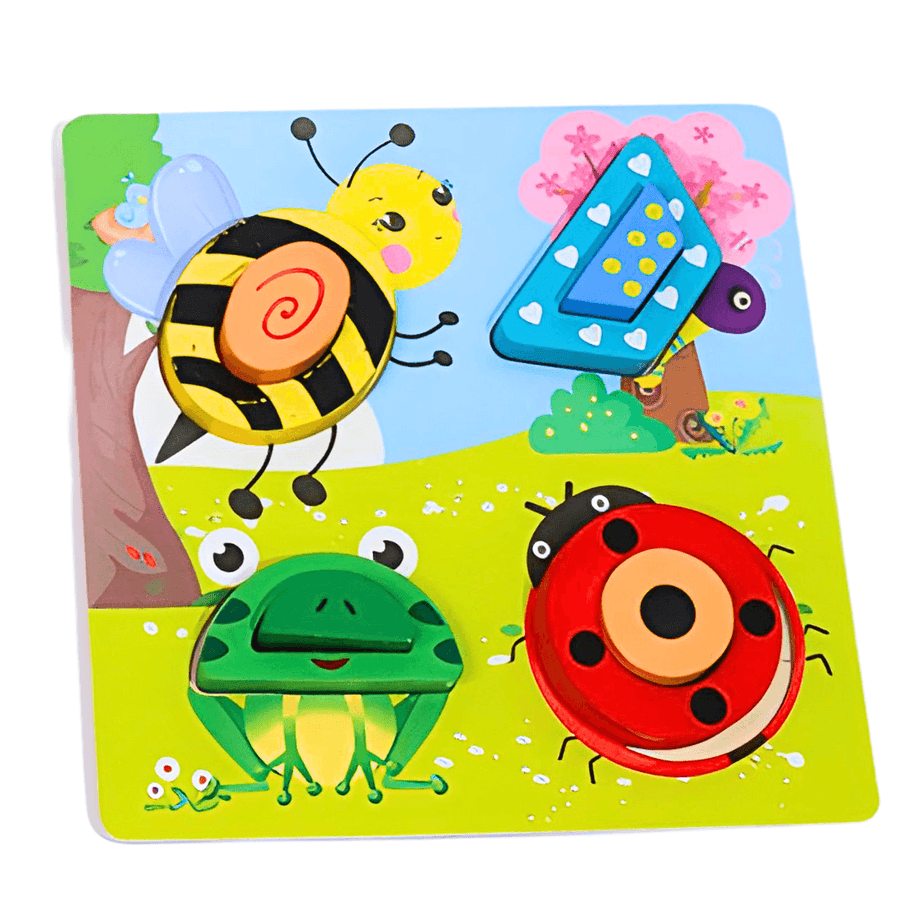 3d Insects Wooden Puzzle for Kids-1 (Random design will be send) - Kids Bestie