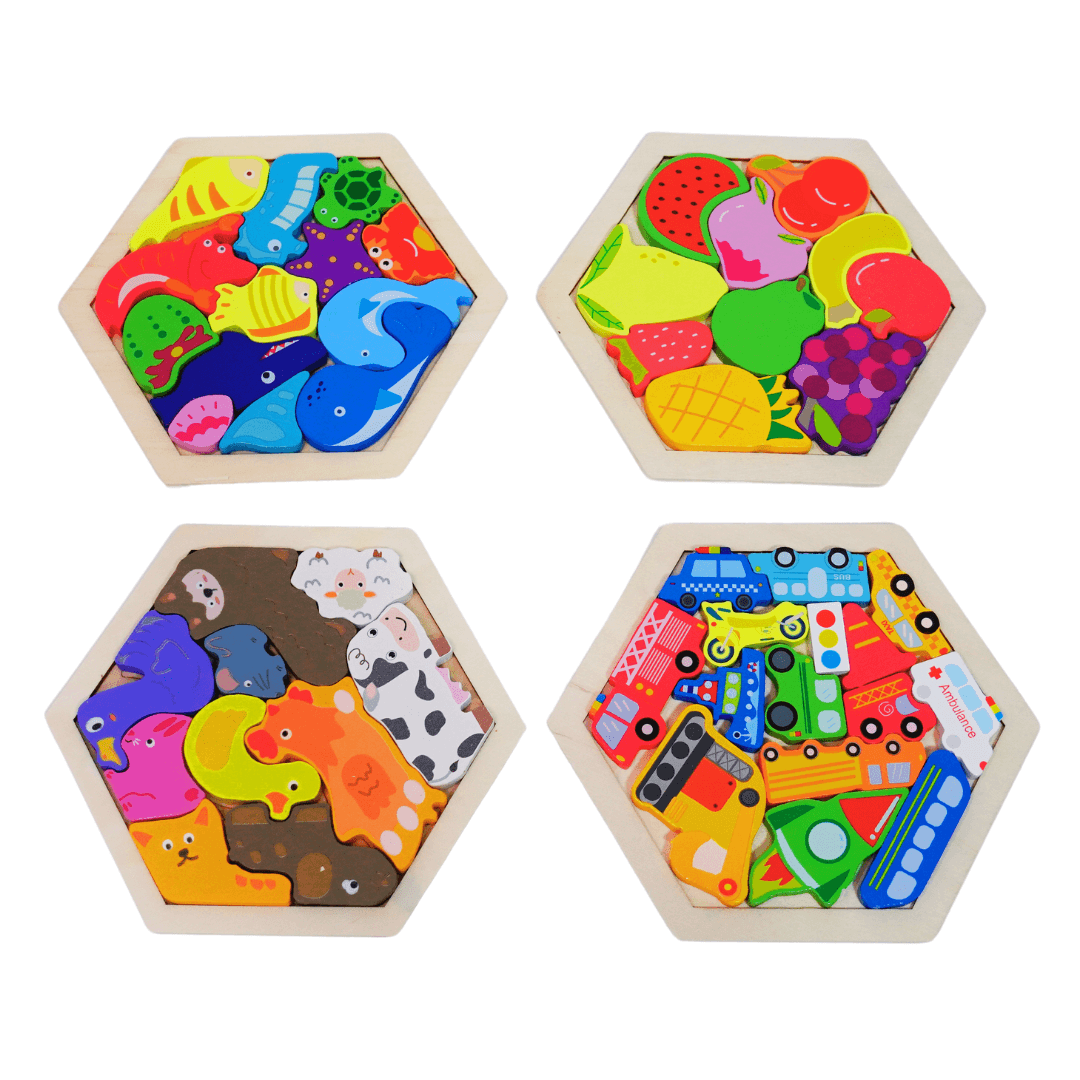 4 in 1 Best Combo of 4 Puzzles (Random design will be send) - Kids Bestie
