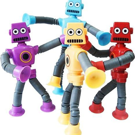 4 piece of Robot Tube Toy for Kids(Random design will be send) - Kids Bestie