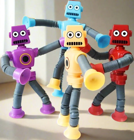 4 piece of Robot Tube Toy for Kids(Random design will be send) - Kids Bestie