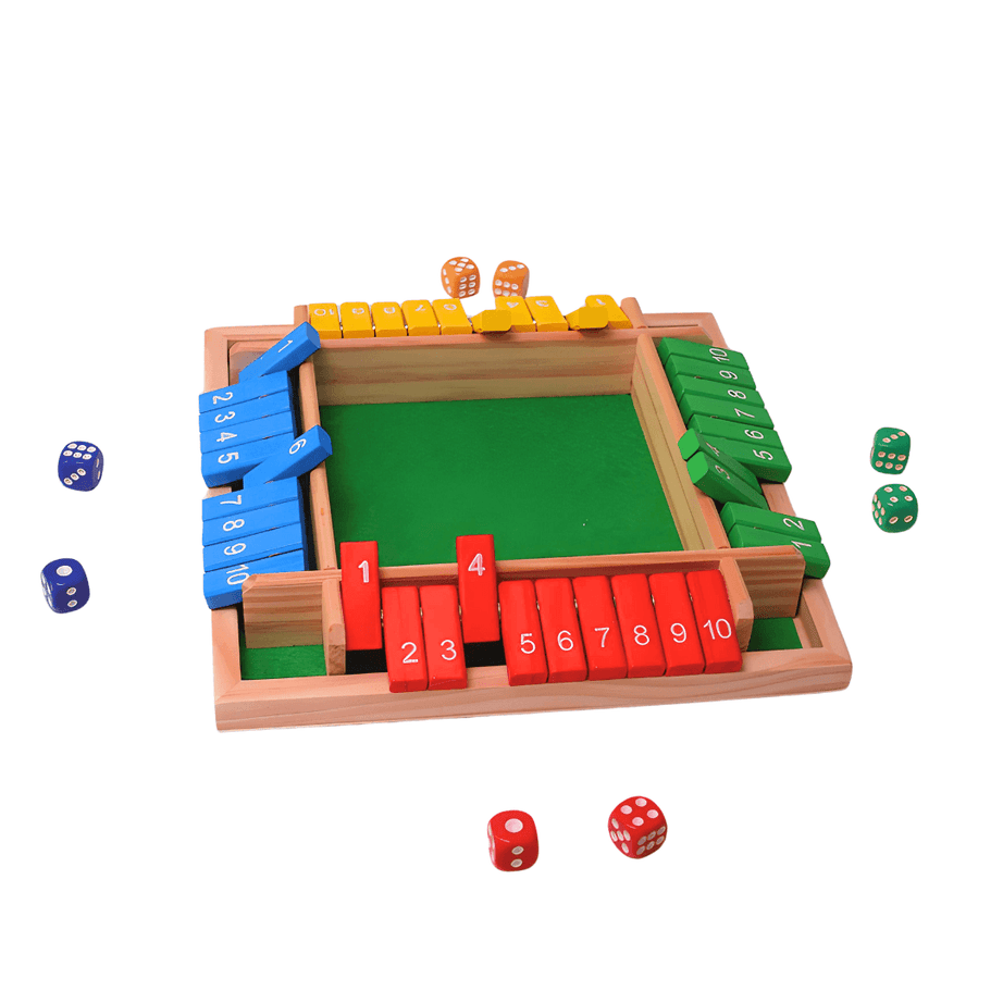 4 Player Dice Board Game for Kids & Adults | Educational Math Learning Toy-1 Board - Kids Bestie