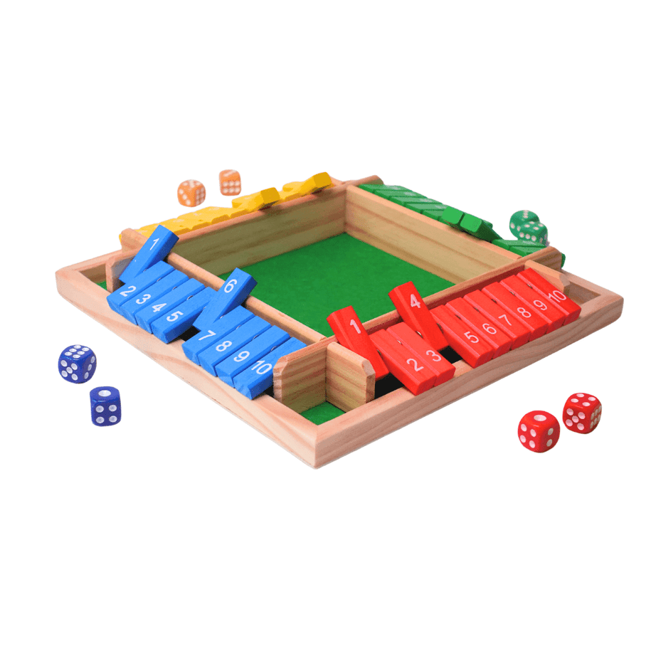 4 Player Dice Board Game for Kids & Adults | Educational Math Learning Toy-1 Board - Kids Bestie