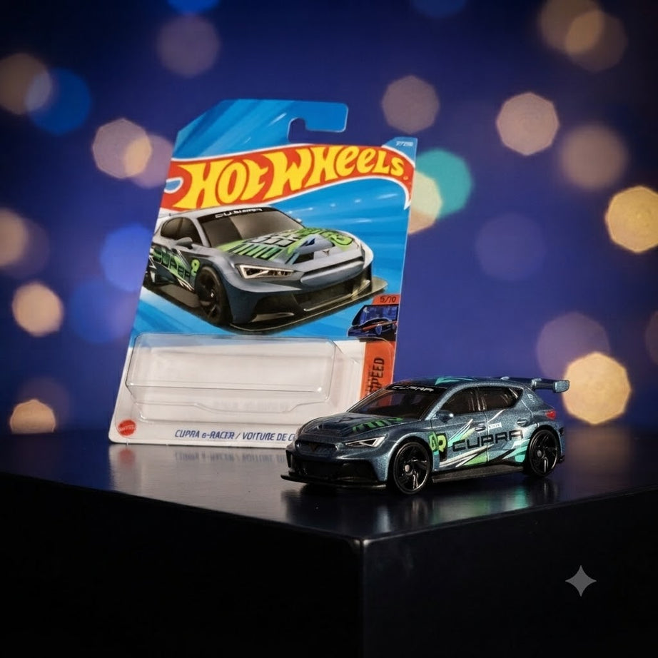 1+1 Hot Wheels Combo- 'CUPRA e-Racer' and 'Purple Passion' Blister Pack Collection