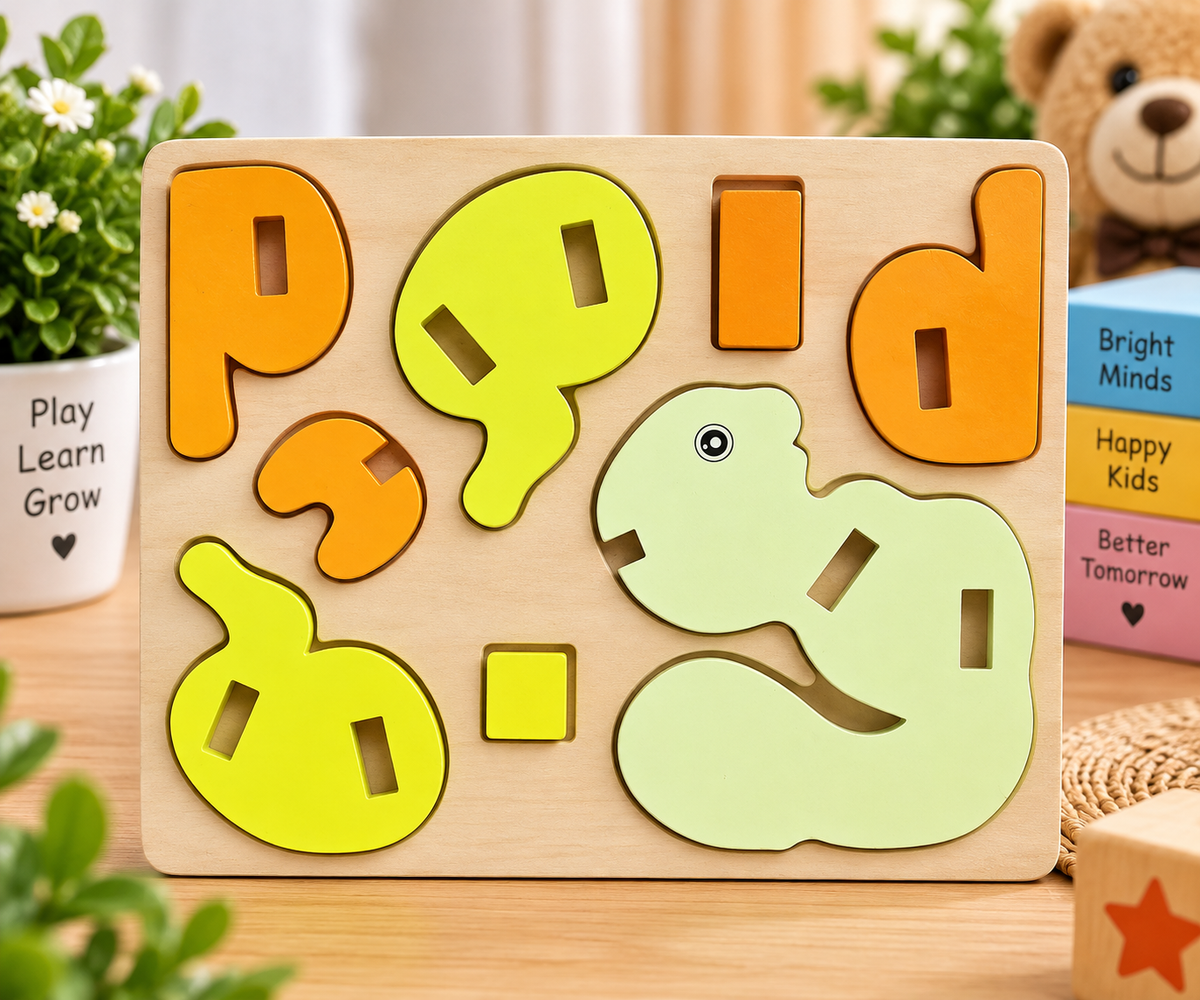Wooden Animal Shape Matching & Assembly Puzzle – Montessori Educational Learning Toy for Kids