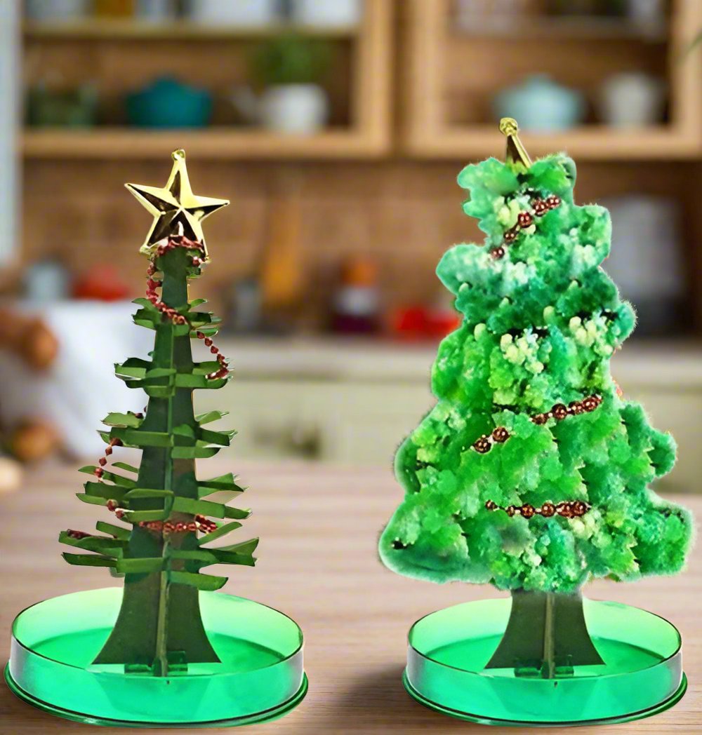 Self Growing Crystal Magic Christmas Tree - Free Accessories - 1 Pc