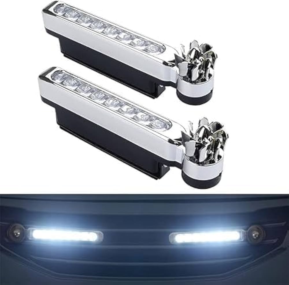 2Pcs White Wind Energy 8 LED Car/Bike/Bicycle Daytime Running Lights (DRL) – KidsBestie