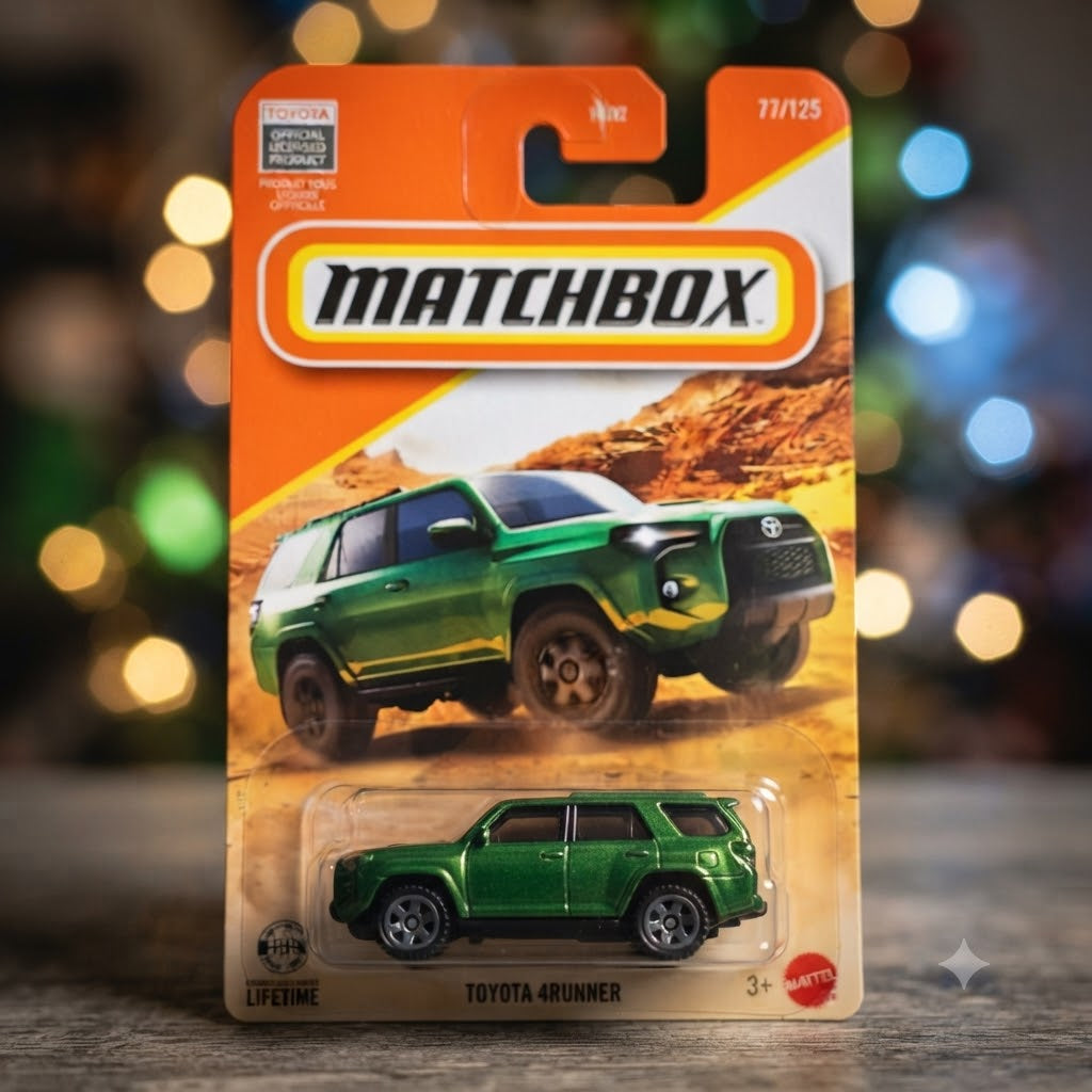 Matchbox Toyota 4Runner Die-Cast Collector Edition with Off-Road Desert Diorama and Blister Card Packaging