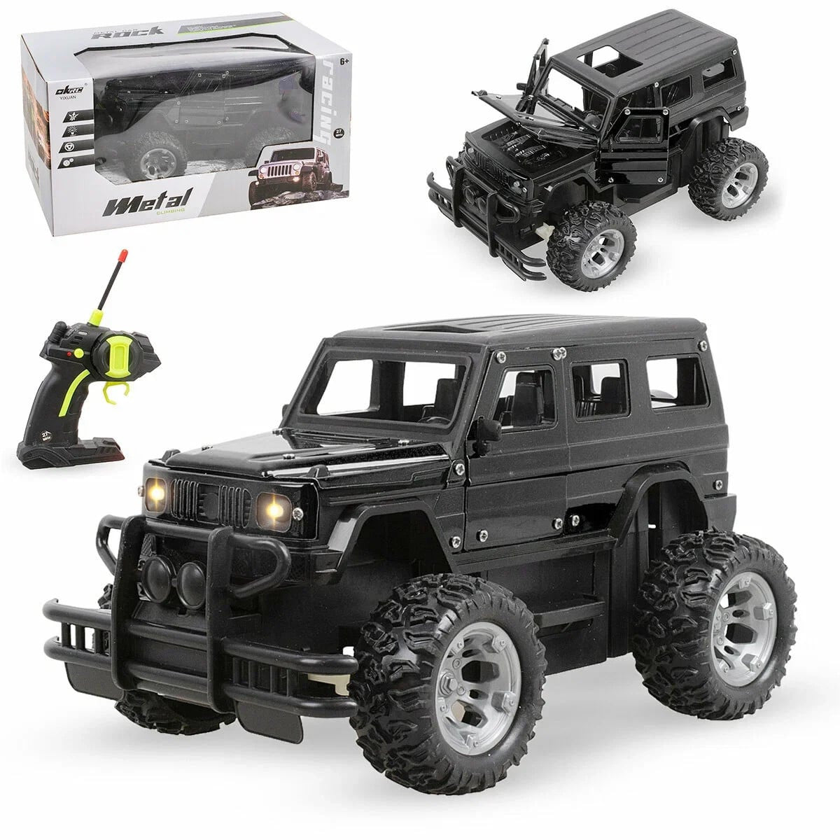 It is paired with a gun_style remote control