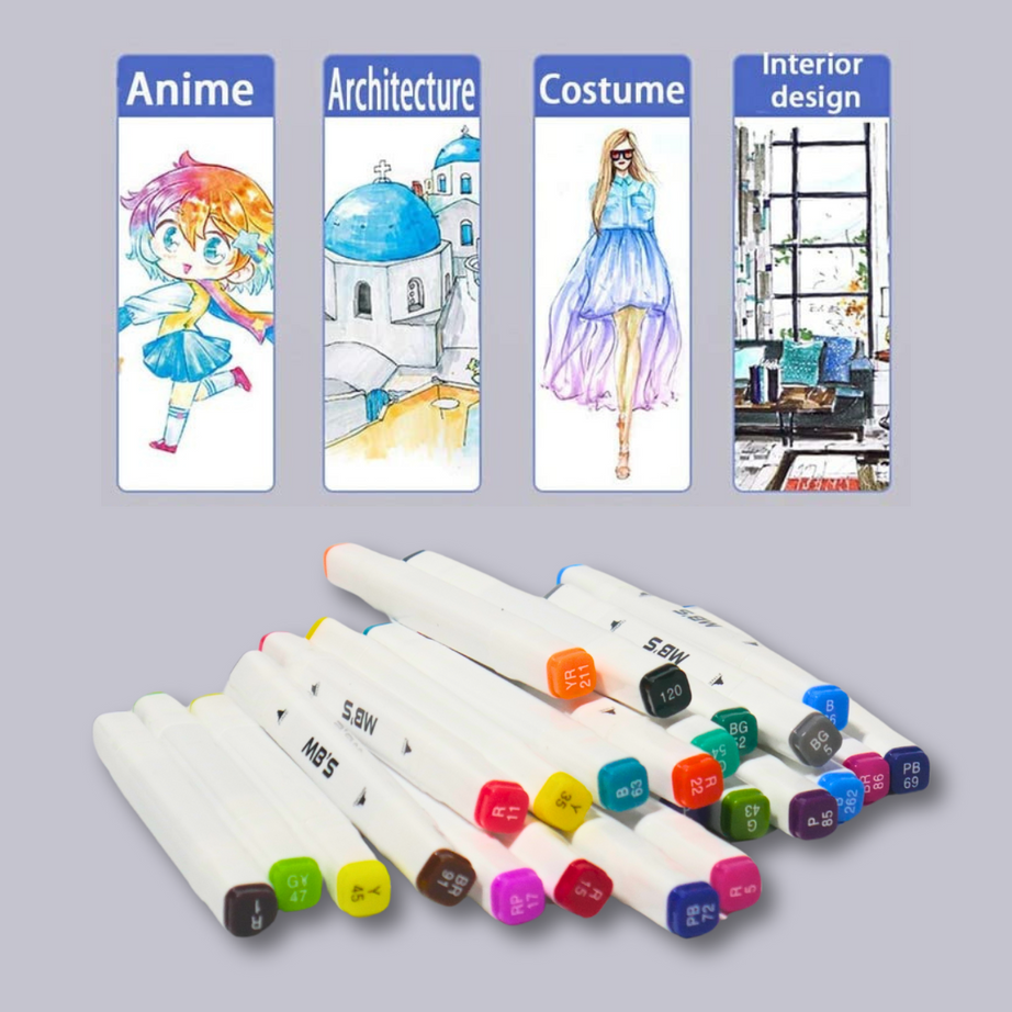 Touch Wool Marker – 24 PCS Set | KidsBestie