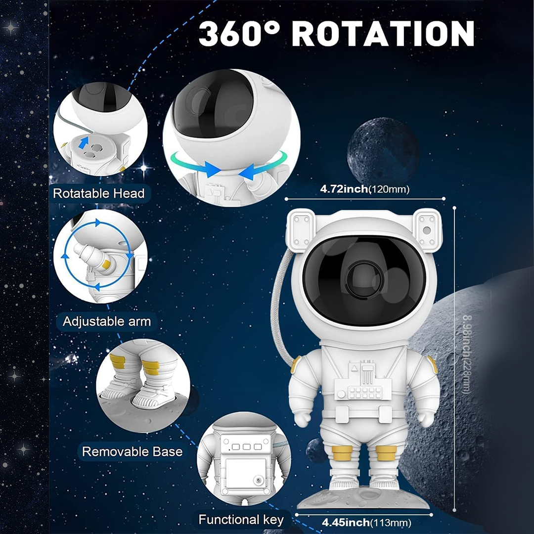 Astronaut Galaxy Projector | Star & Nebula Night Light | Room Decor Lamp for Kids & Adults