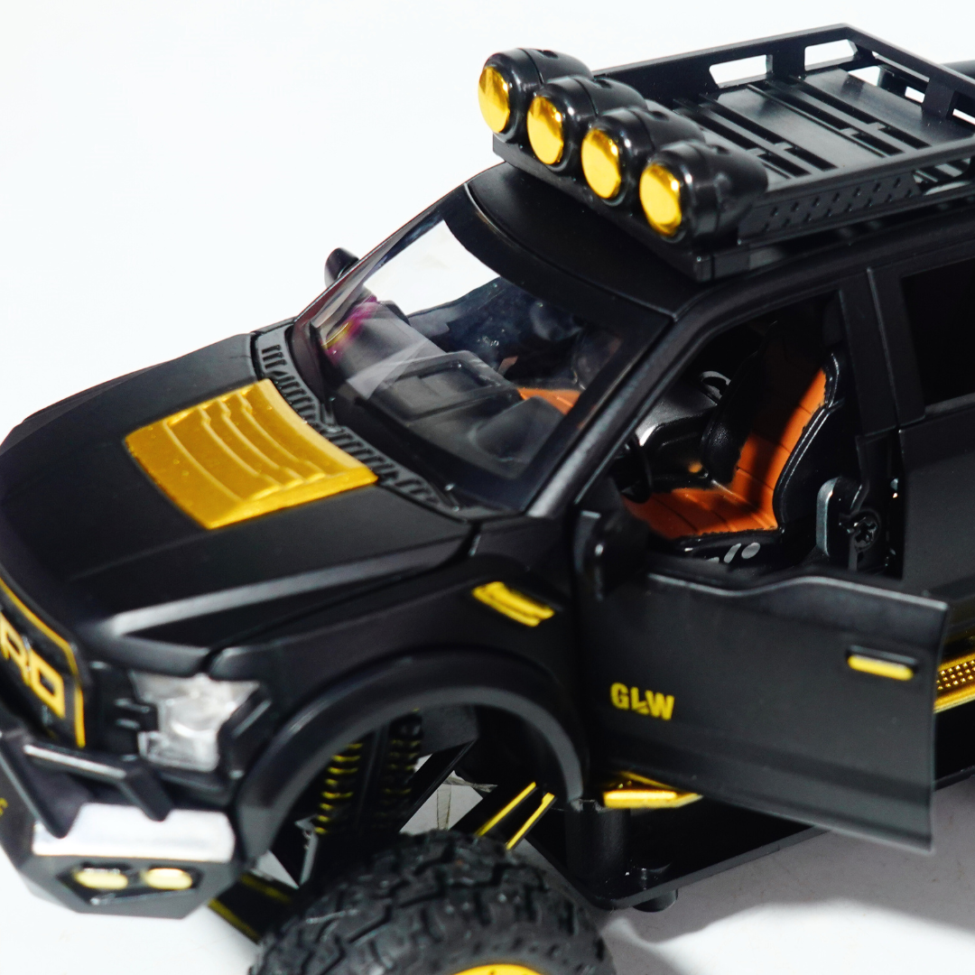 Die Cast Off-Road Vehicle | Pull Back Alloy Car Toy | Rugged Adventure Truck for Kids(Random colours)