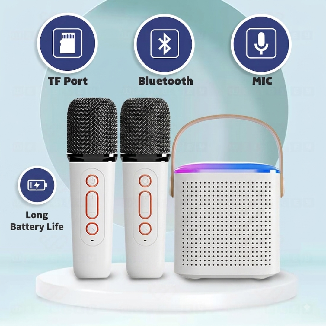 Wireless Mini Vocal Bluetooth Speaker with Mic, RGB Lights 10 W Bluetooth Speaker