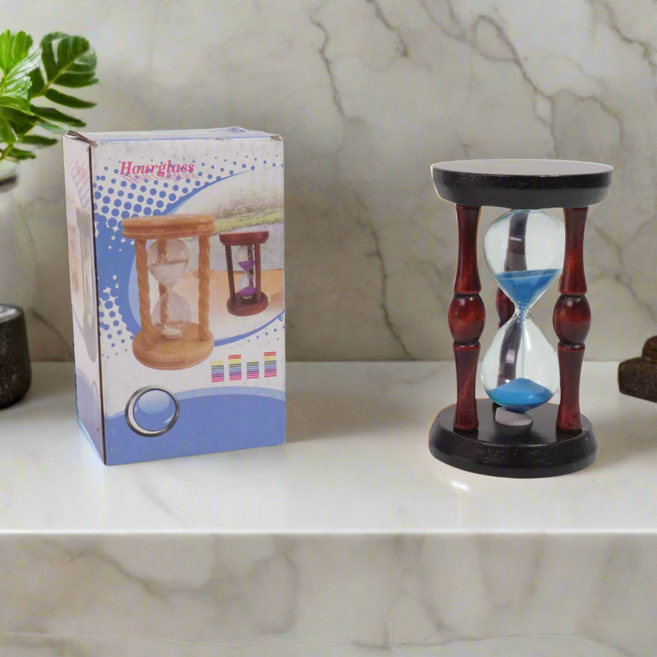 2 Min Hourglass Wooden Frame Sand Timer-1 (Random colours will be sent)