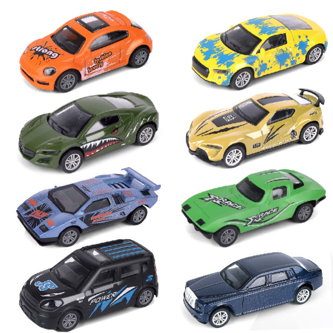 Mini Pull Back Full Metal Car - 9 cm Car – No Battery Needed( Random Colors and Designs)