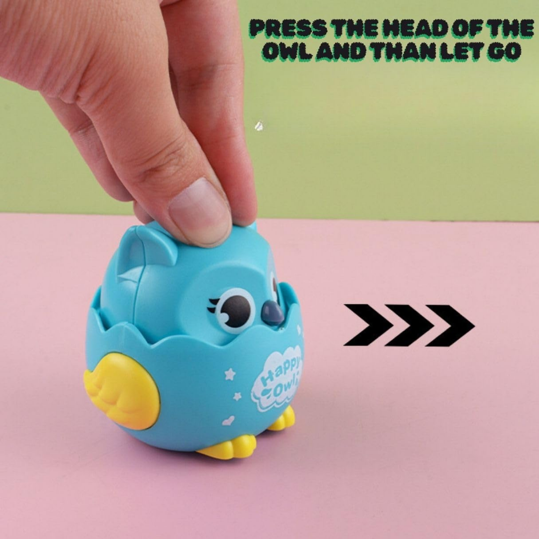 Owl Pull Back Toy for Kids (Random Colours)