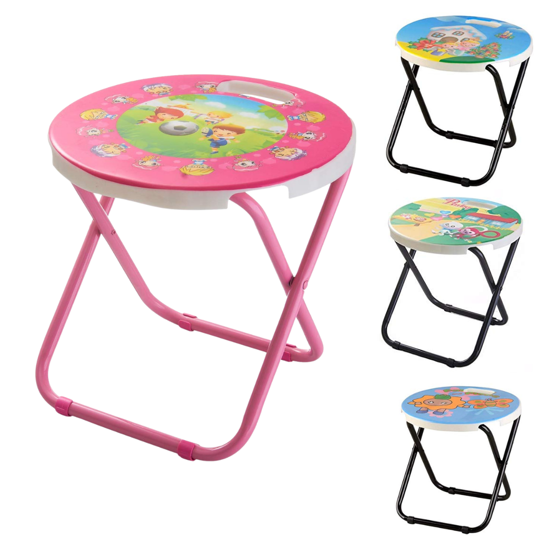 Round Stool for Kids – Cute, Comfy & Colorful( Random Colours)