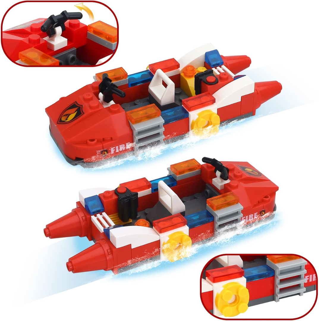 LEGO Fire Rescue Set | Build &amp; Play Firefighter Adventure Toy for Kids[354Pcs]