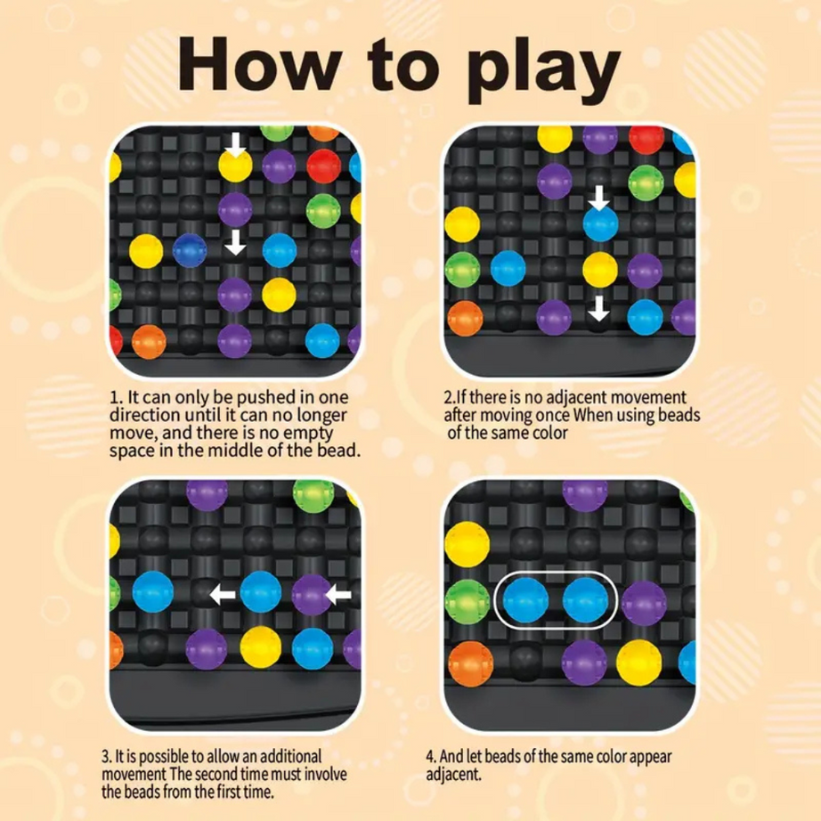 Candy Crush Rainbow Beads Chess Game - 120 Balls