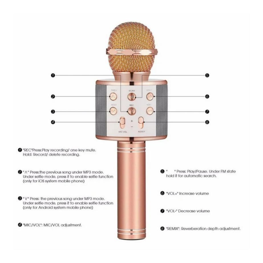 Bluetooth Wireless Microphone for Karaoke – Perfect Gift for Kids | KidsBestie