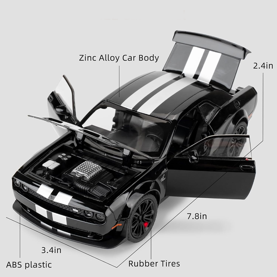 Premium 1:24 Die-Cast Dodge Challenger Car with All Door Opening and Sound – Best Valentine Gift