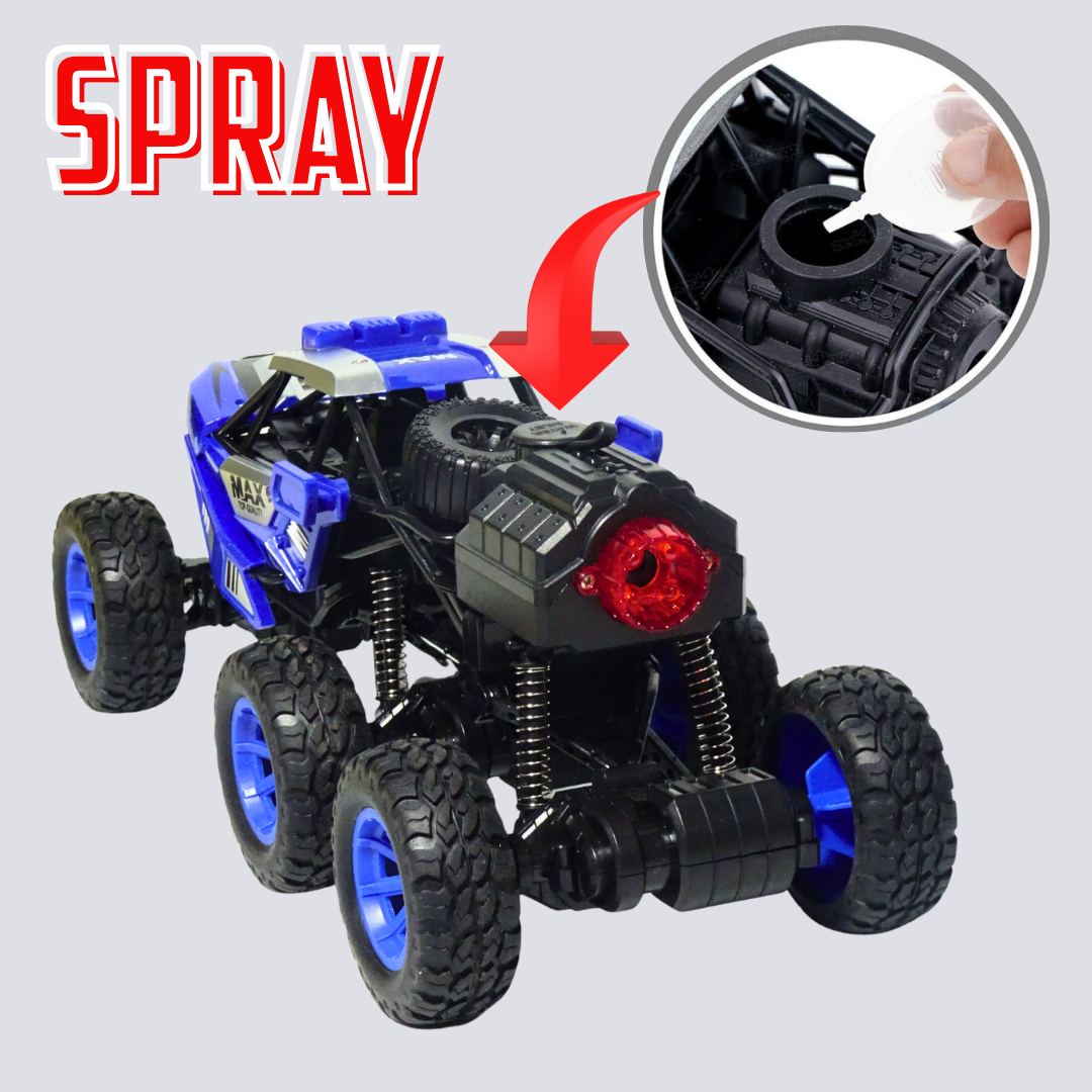 Spray Rock Crawler RC Car with 6 Wheels (Random Colours)